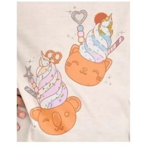 NWT Cat & Jack Girl's Ice Cream Long Sleeve Graphic T-Shirt